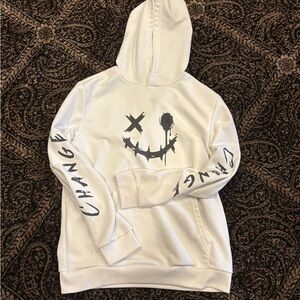 White Graphic Hoodie for Men